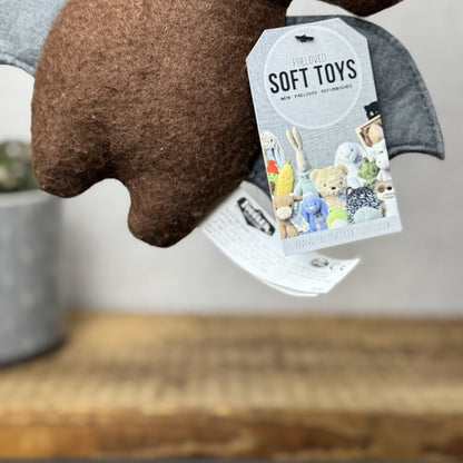 Fuggler Winged Bat - Limited Edition Brown Winged Bat Soft Toy Monster Plush Toy