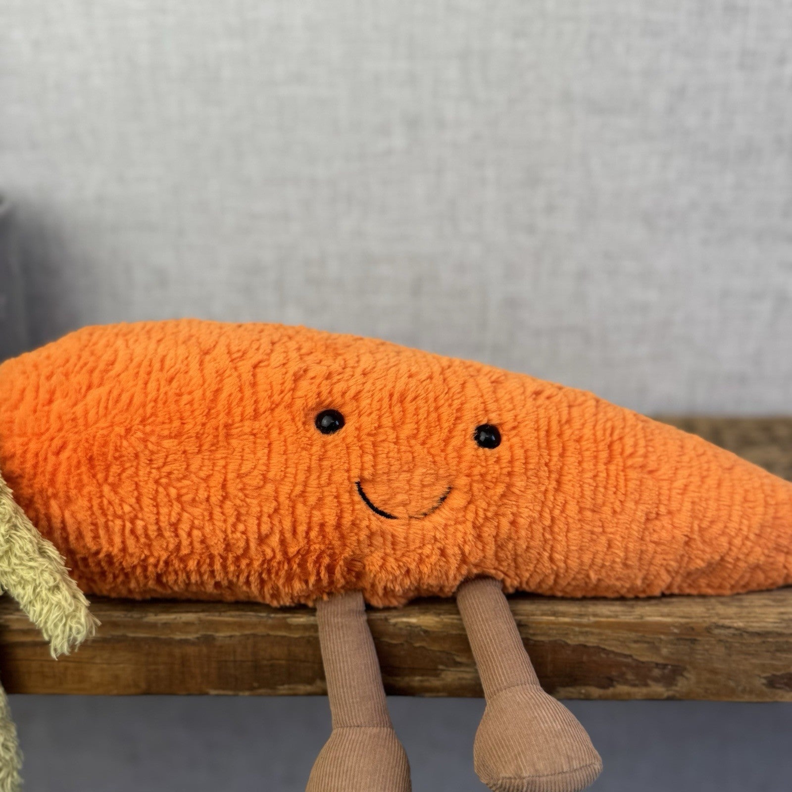 Jellycat Large Amuseable Carrot - Orange Fluffy Carrot Beanie Plush Retired 15"