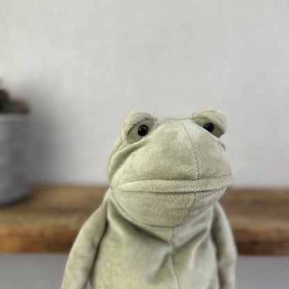 Jellycat Heritage Collection Medium Fergus Frog - Suede Green Floppy Frog 12"