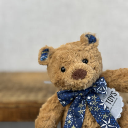 Custom/Bespoke Tiny Bartholemew Bear - Constellation Navy Made With Liberty