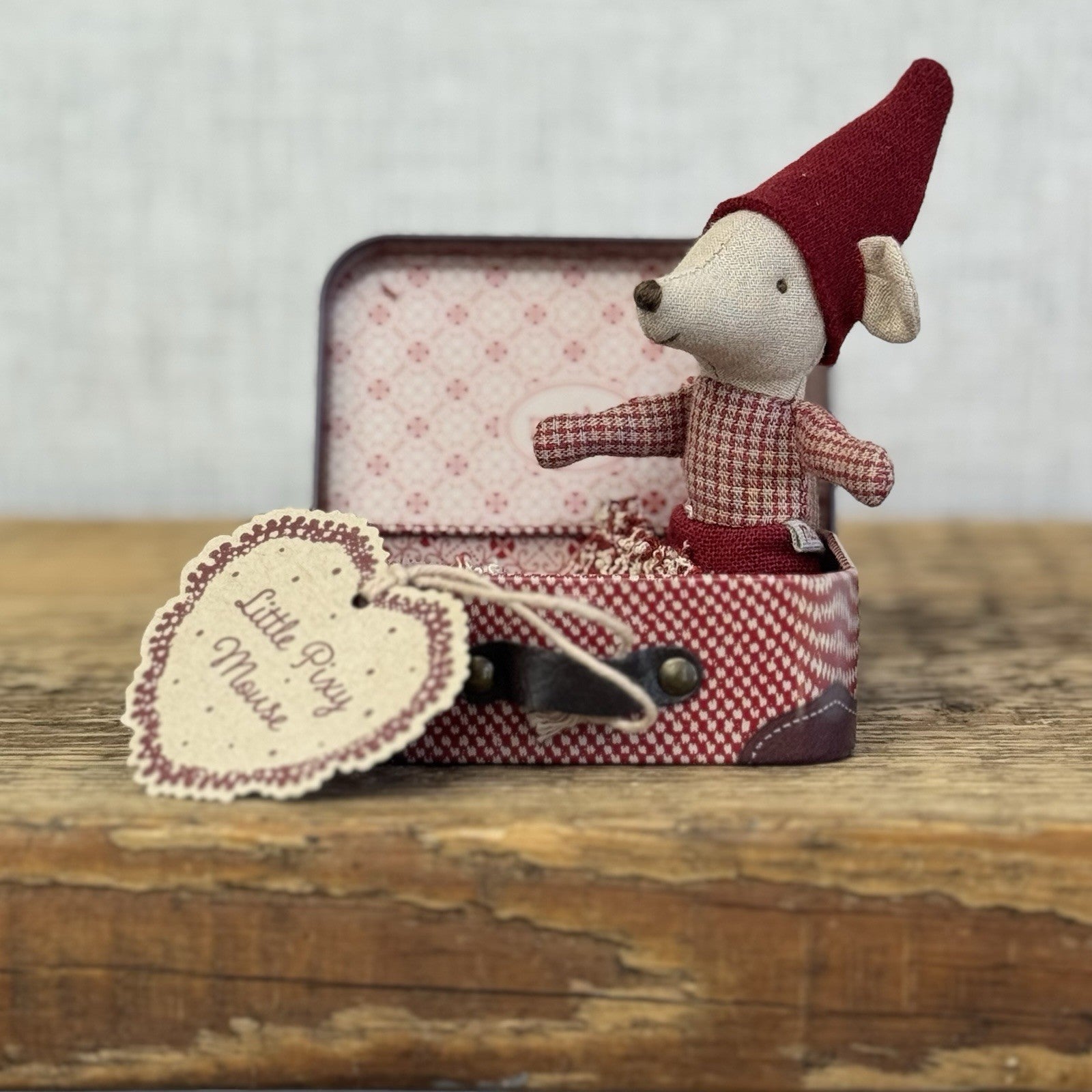 Maileg Christmas Baby Mouse In Travel Suitcase - Miniature Baby Pixie NWT