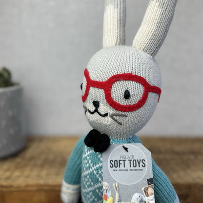 Cuddle + Kind Benedict The Bunny - Baby Cotton Yarn Knitted Wild Animal 13"