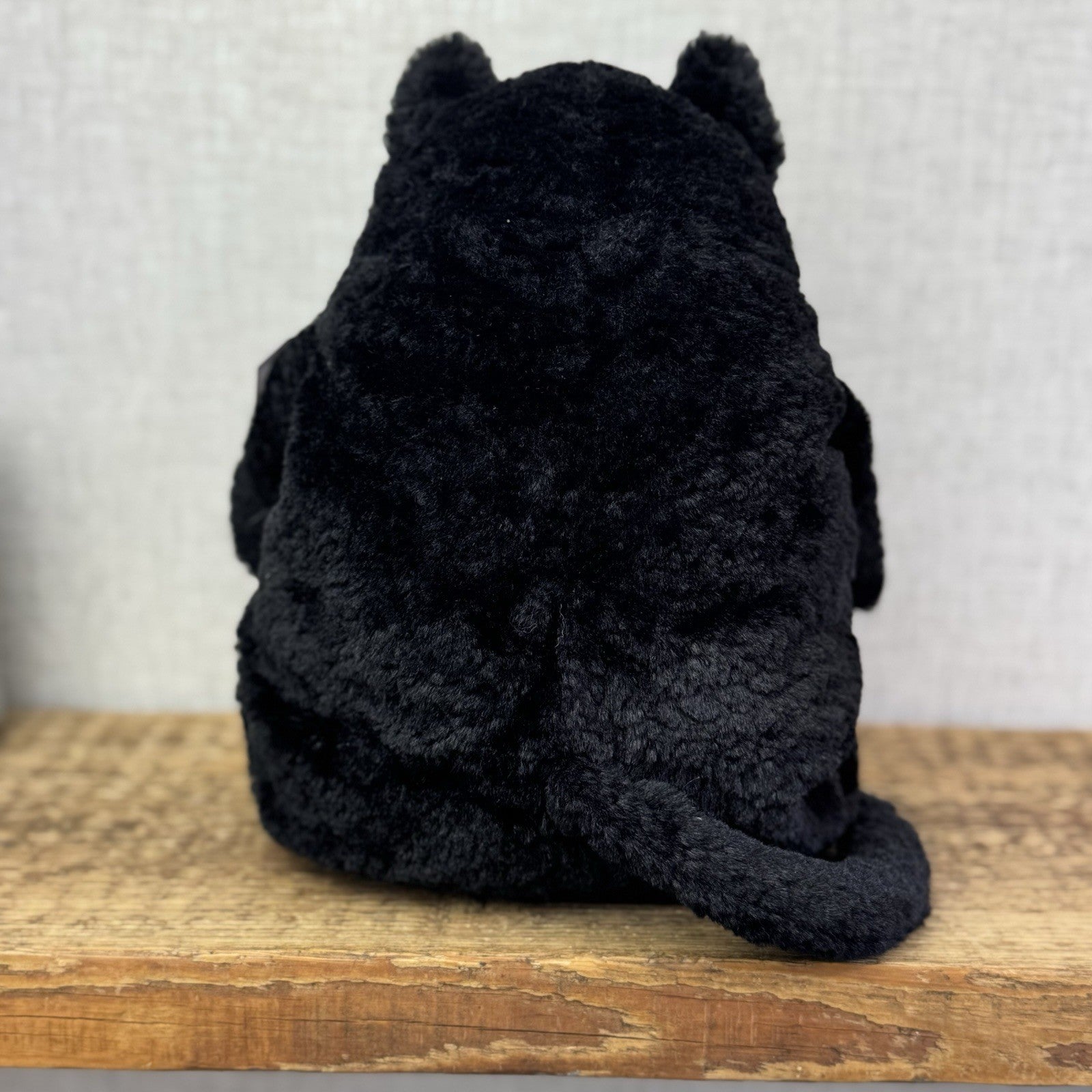 Jellycat Medium Amore Black Cat - Big Black Grumpy Cat Beanie Retired NWOT 12"