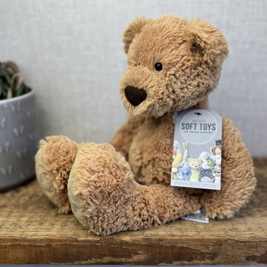 Jellycat Medium Skiffles Bear - Big Foot Jellycat Vintage Rare Beanie Bear 14"