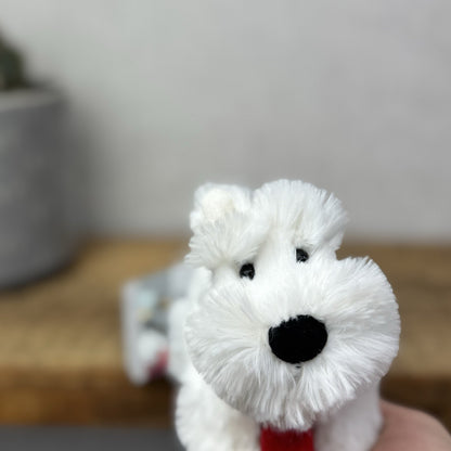 John Lewis Tiny Terrier Christmas Puppy 5” (Jellycat Collaboration) Small Puppy