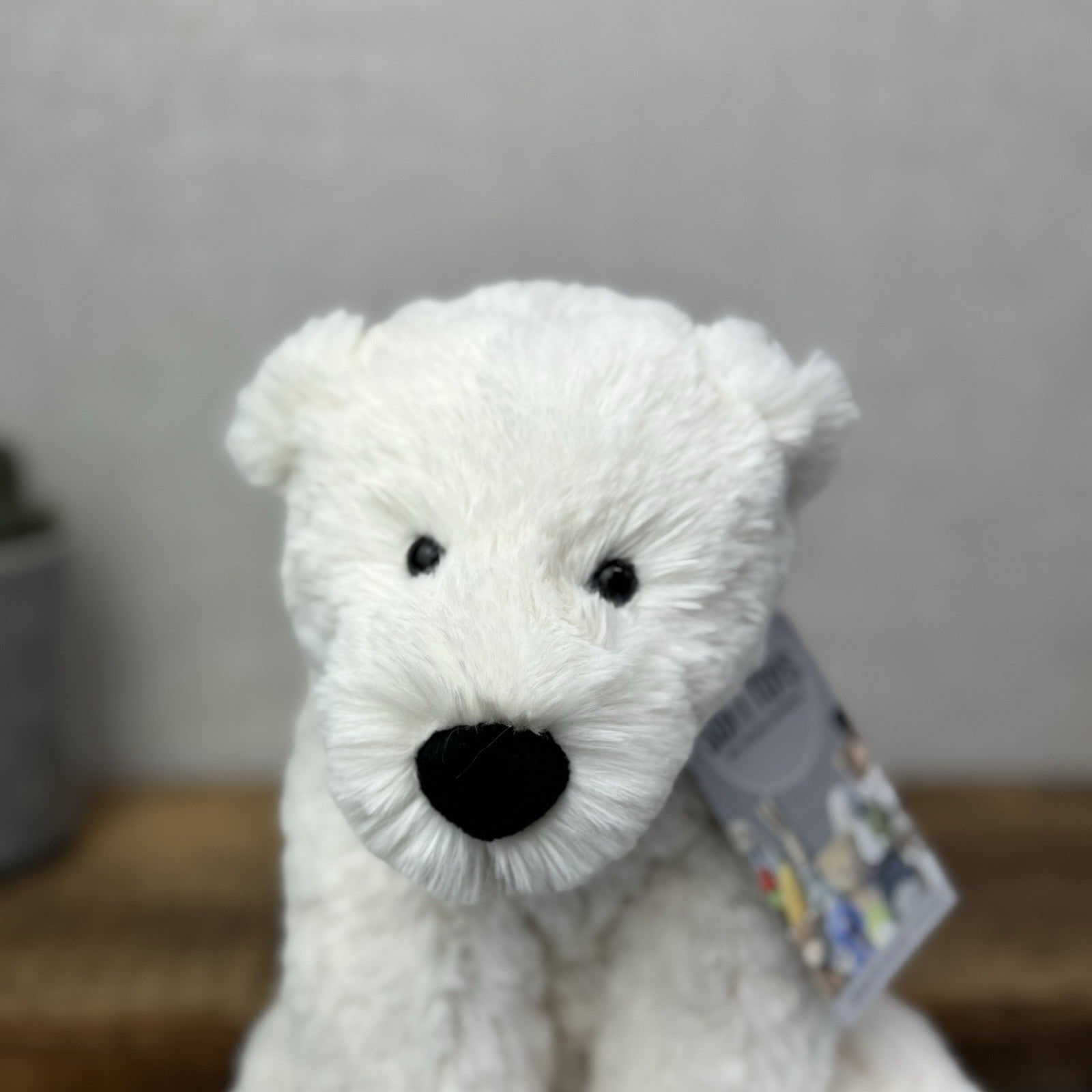 Jellycat Medium Perry Polar Bear - White Polar Bear Beanie Soft Toy 8” (#2)