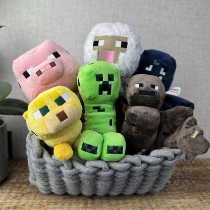 Minecraft Muji 2014 Soft Toy Bundle - Creeper, Pig, Bat, Sheep, Cheetah, Octopus