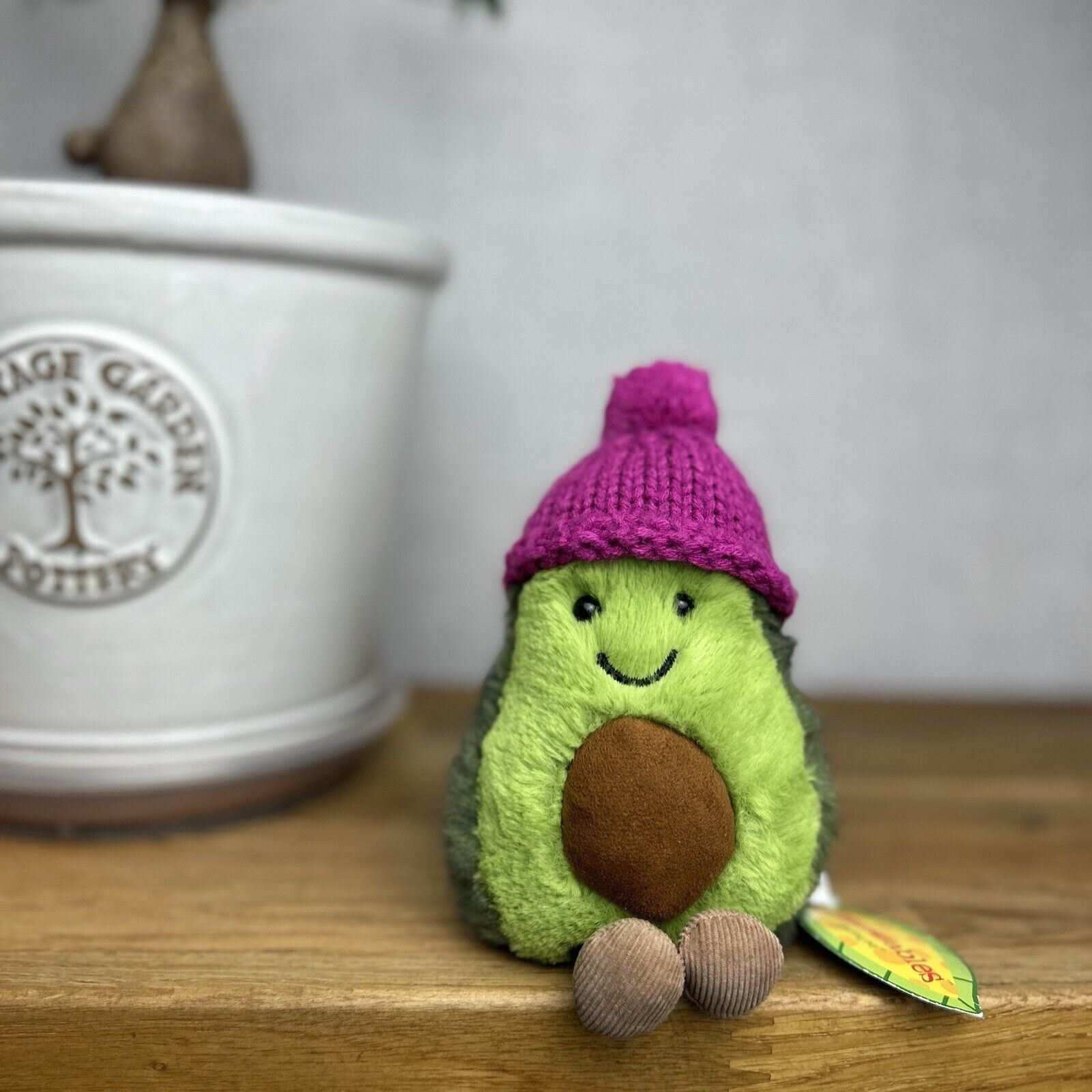 Jellycat Amuseable Cozi Avocado With Hat Plush Soft Toy - Fuschia New With Tags
