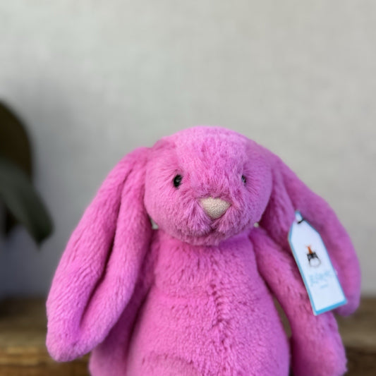 Jellycat Small Bashful Hot Pink Bunny - Bright Pink Rabbit New With Tags Soft 8”
