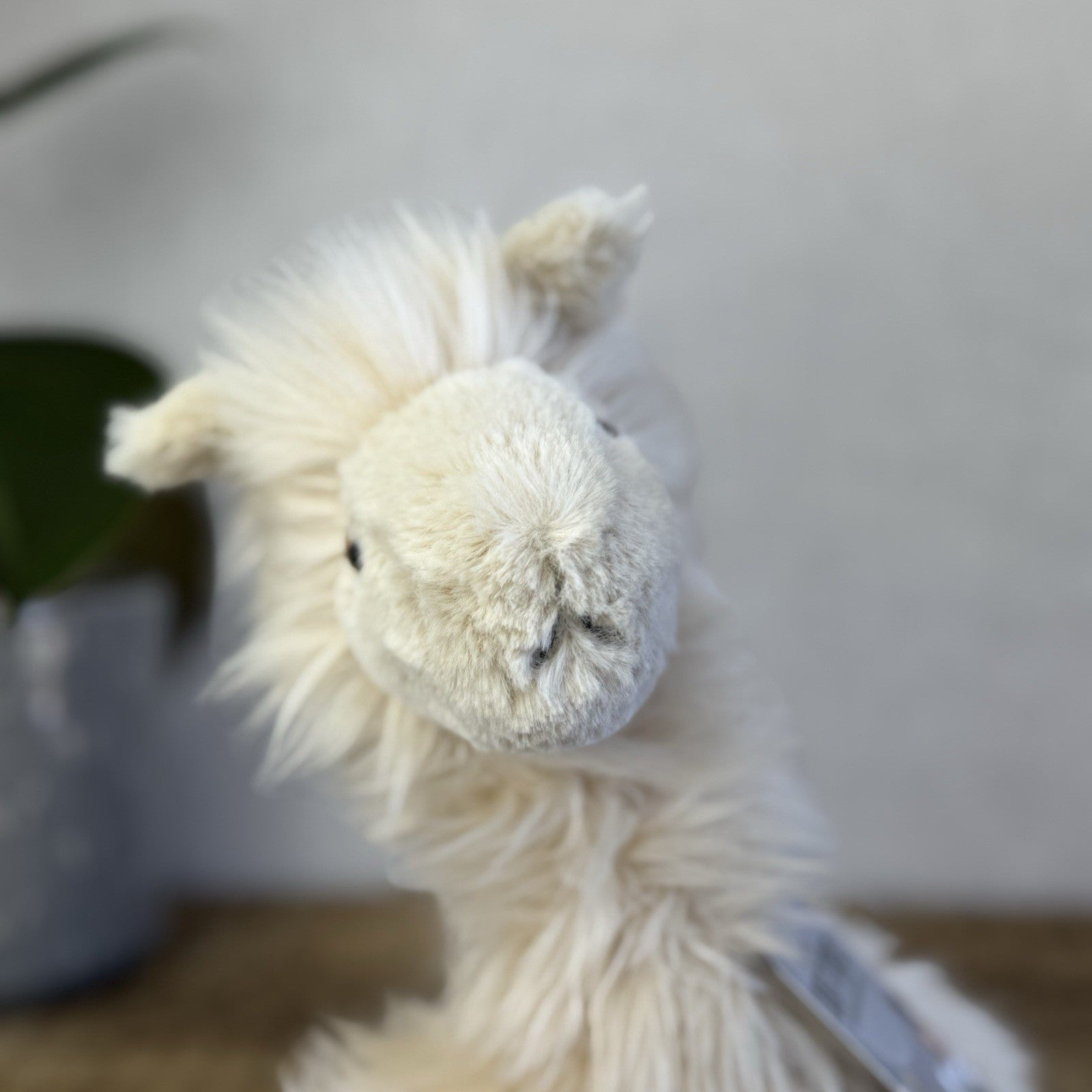 Jellycat Luis Llama - Fluffy Cream Beanie Llama Retired Soft Toy Large Rare 16"