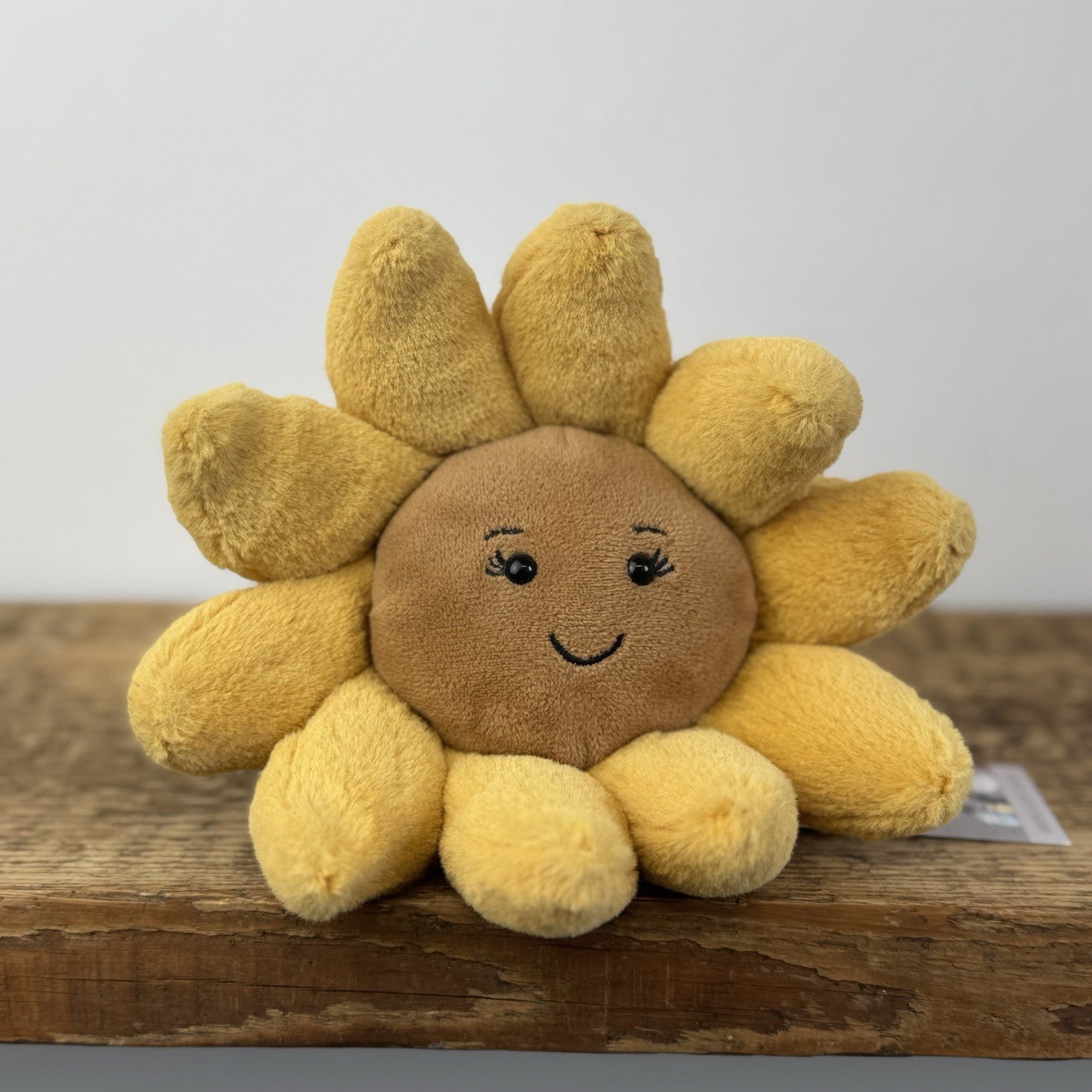 Jellycat Small Fluery Sunflower - Sunflower Beanie Soft Toy Floral Plush 8"