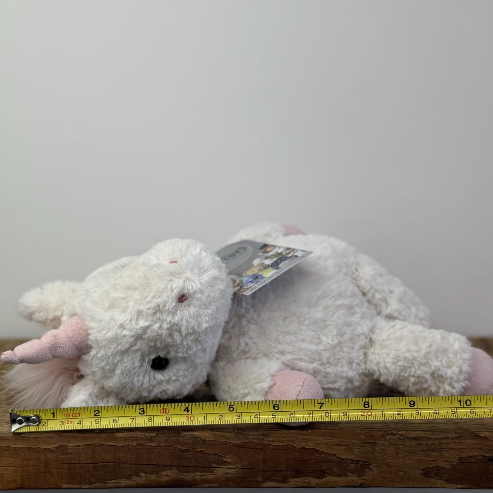 Jellycat Flossie Unicorn - White Unicorn Pink Fluffy Tail Beanie Retired 11"