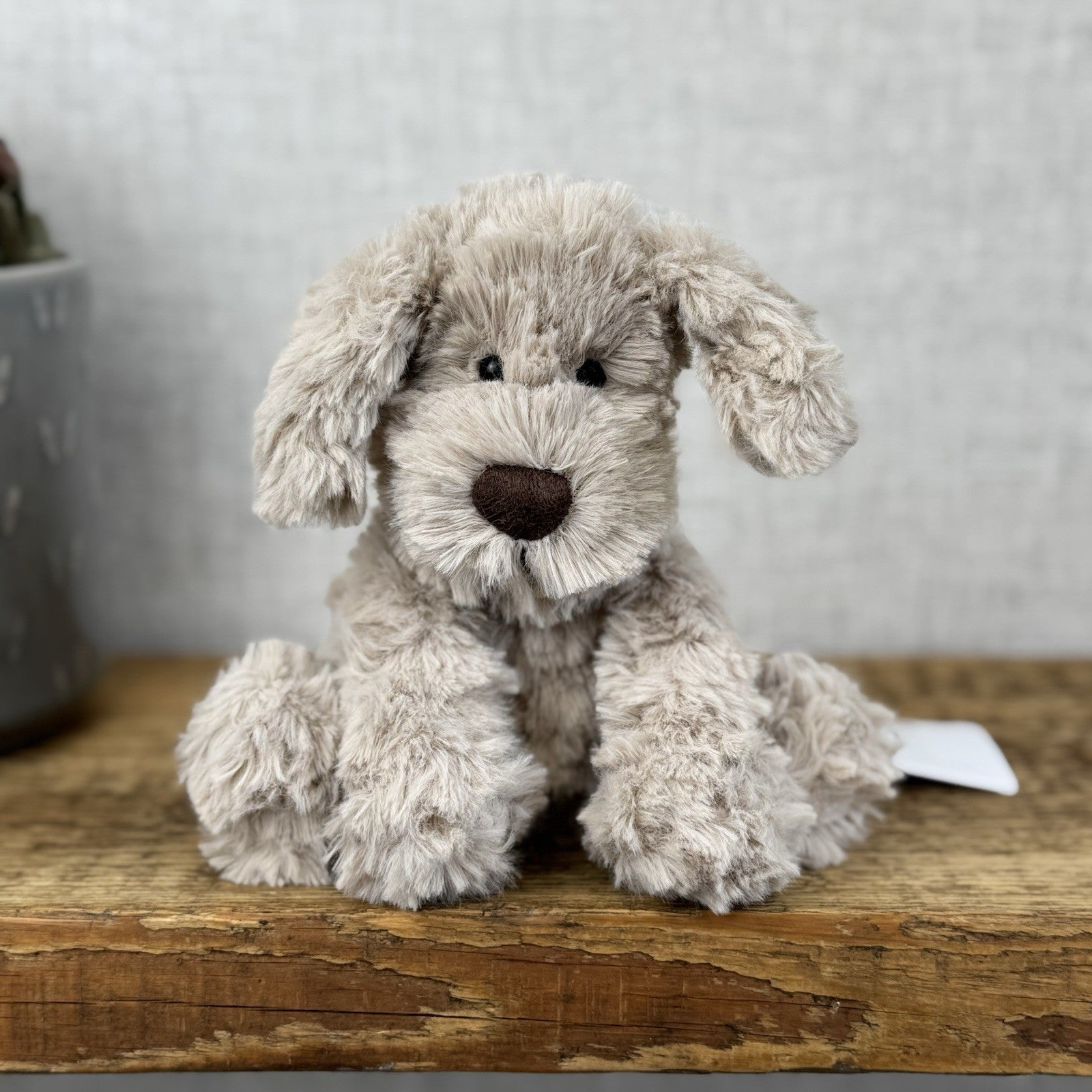 Jellycat Small Riley Fuddlewuddle Pup - New Grey White Company Exclusive 6”
