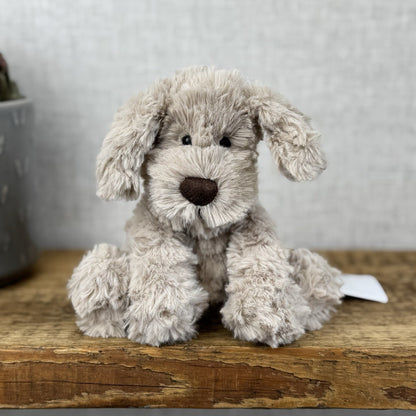 Jellycat Small Riley Fuddlewuddle Pup - New Grey White Company Exclusive 6”