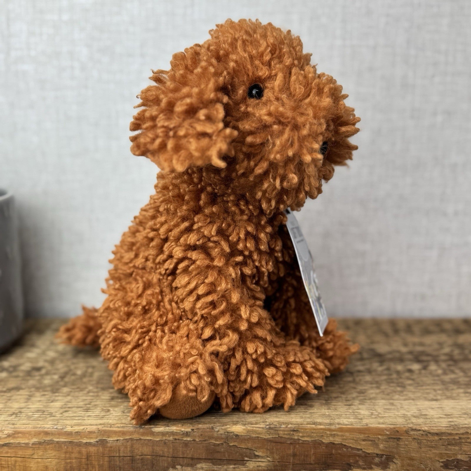 Jellycat Cooper Doodle Dog - Bronze Curly Haired Poodle Dog Beanie 10"