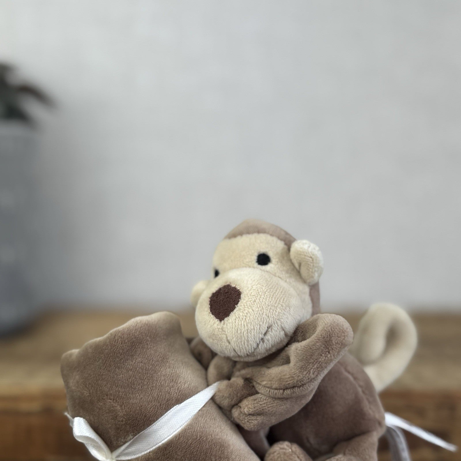 Jellycat My First Monkey Soother - Monkey Comforter Toy (no Box) Brown Velour 8”