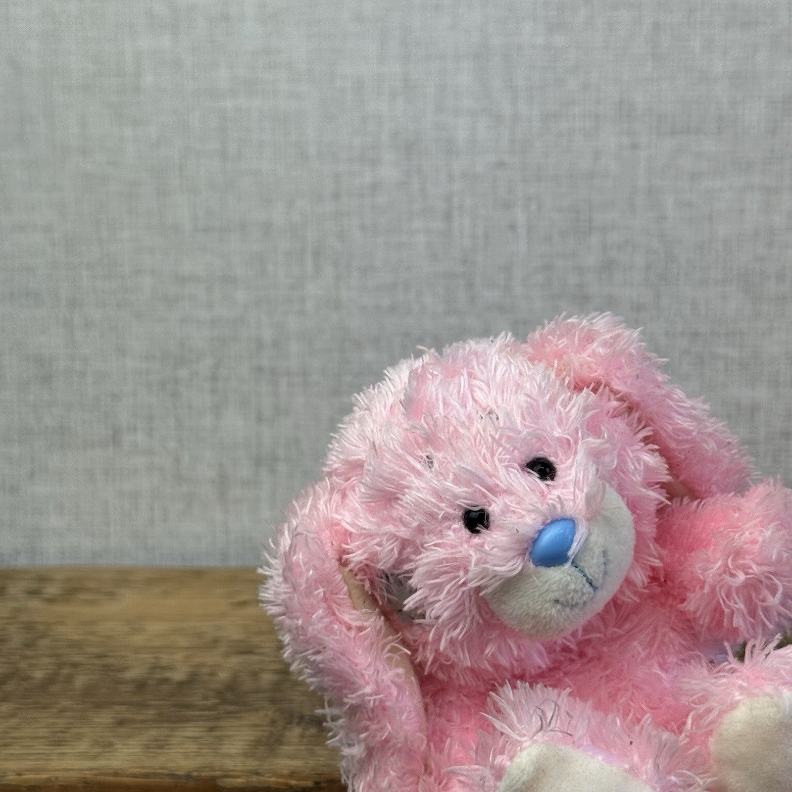Blue Nose Friends Cotton Tail Bunny #14 5" NWOT Pink Bunny Curly Hair Bunny