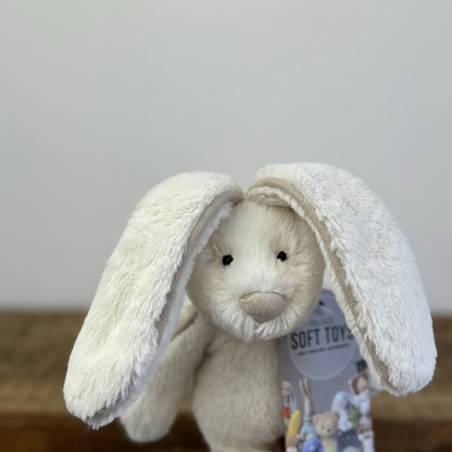 Jellycat Small Piper Bunny - White Retired Small Piped Bunny Rare NWOT 8"