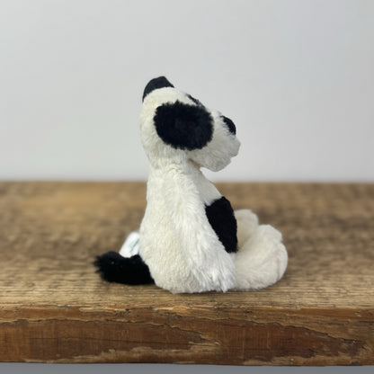 Jellycat Tiny Bashful Pup - Mini Cream/Black Puppy Dog Plush Retired 6" Mini
