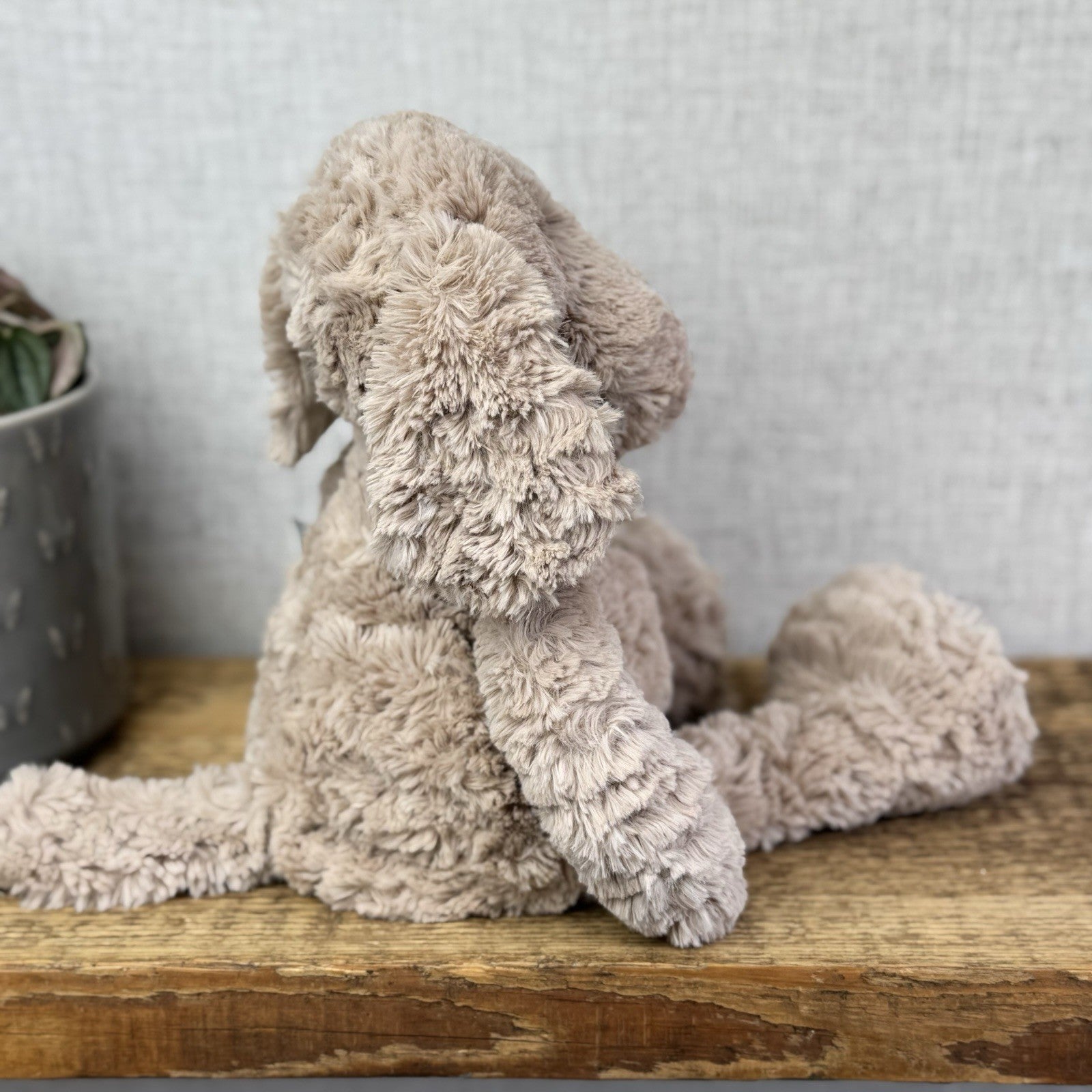 Jellycat Medium Skiffles Dog - Medium Textured Beanie Soft Toy Retired NWOT 14"