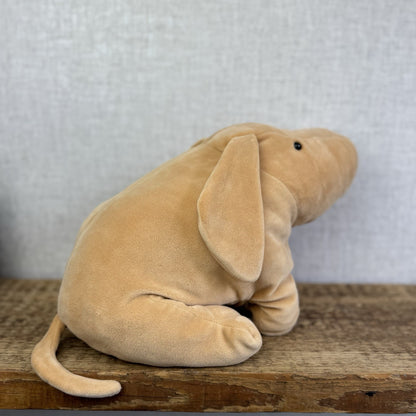 Jellycat Large Mellow Mallow Dog - Beige/Sand Squishy Dog Soft Beanie Toy 12"