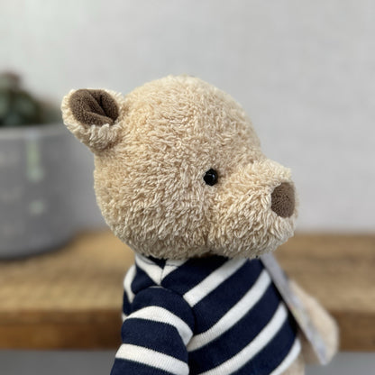 Jellycat Breton Bear - Little Jellycat Textured Bear Navy Striped Jumper NWOT