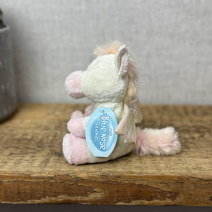 Blue Nose Friends - Glide Pegasus Unicorn #116 Pink/White Miniature Plush NWT 5"