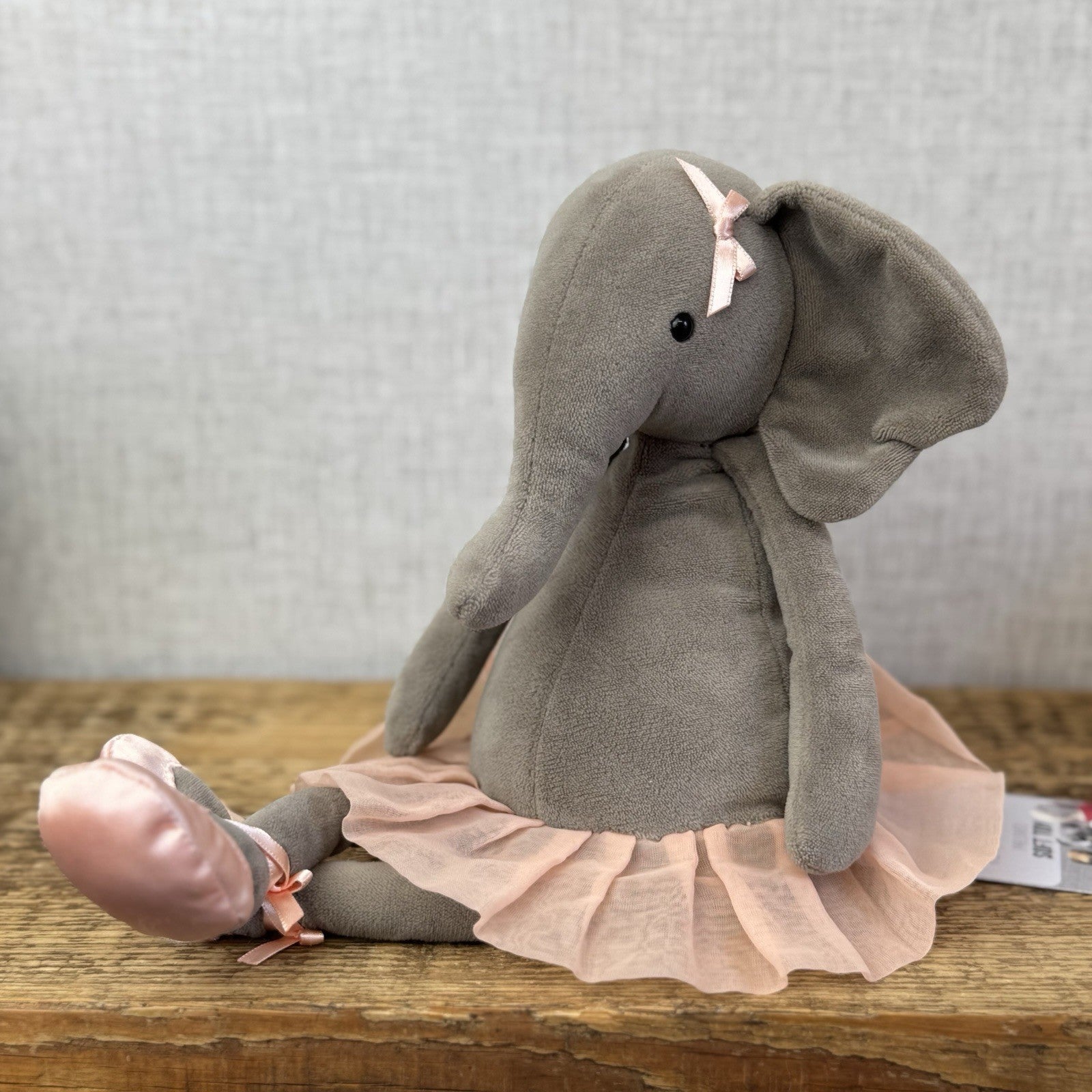 Jellycat Dancing Darcy Elephant - Medium Grey Elephant - Ballet Tutu Plush 12”