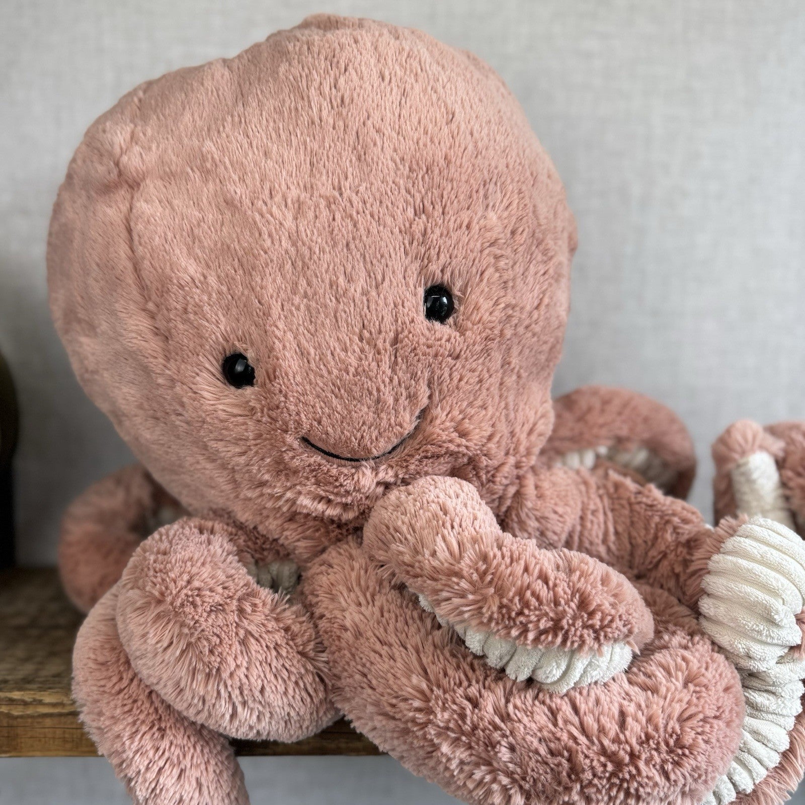Jellycat Really Big Odell Octopus - Peach Large Octopus Beanie Toy Retired 86cm