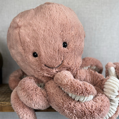 Jellycat Really Big Odell Octopus - Peach Large Octopus Beanie Toy Retired 86cm