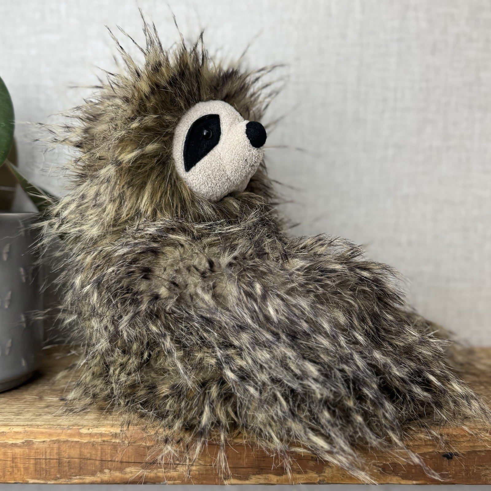 Jellycat Cyril Sloth - Fluffy Grey/brown Sloth Soft Toy Retired Rare Beanie 14”