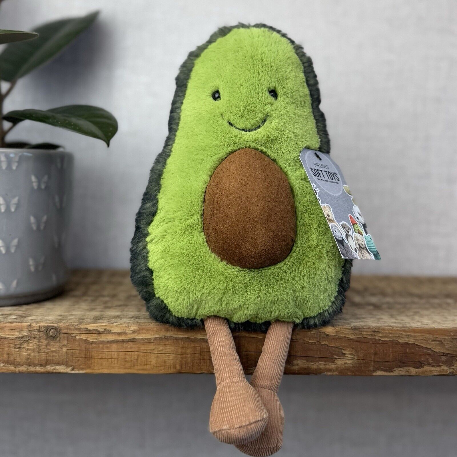 Jellycat Amuseable Avocado Medium - Soft Toy Food Play Green Fluffy Avocado 12”