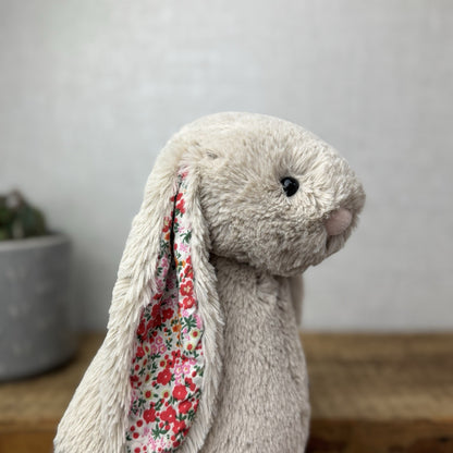 Jellycat Medium Bashful Beige Posy Blossom Bunny - Beige Bunny Floral 12”