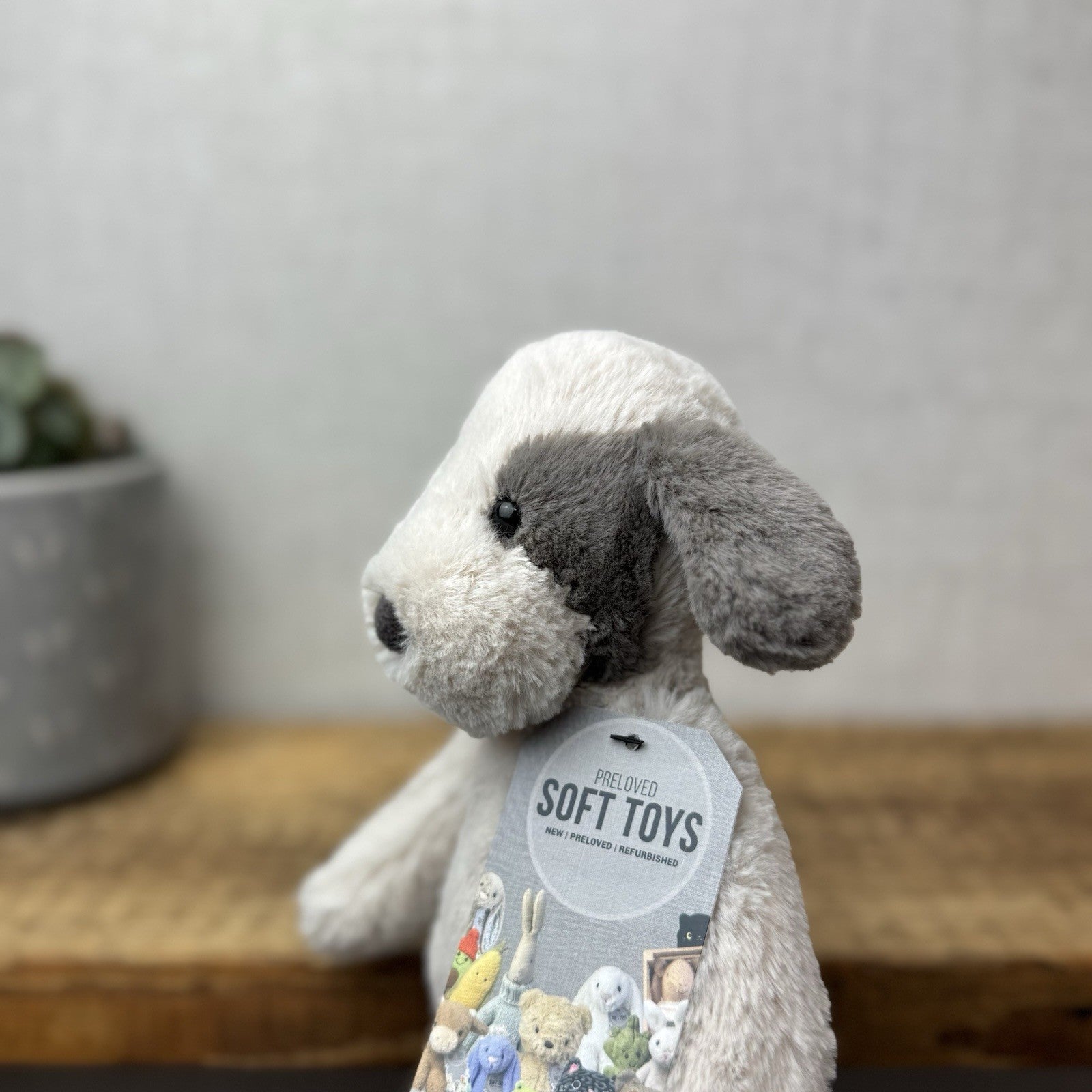 Jellycat Small Snugglet Barnaby Pup - Small Brown/Cream Dog Soft Retired 11"
