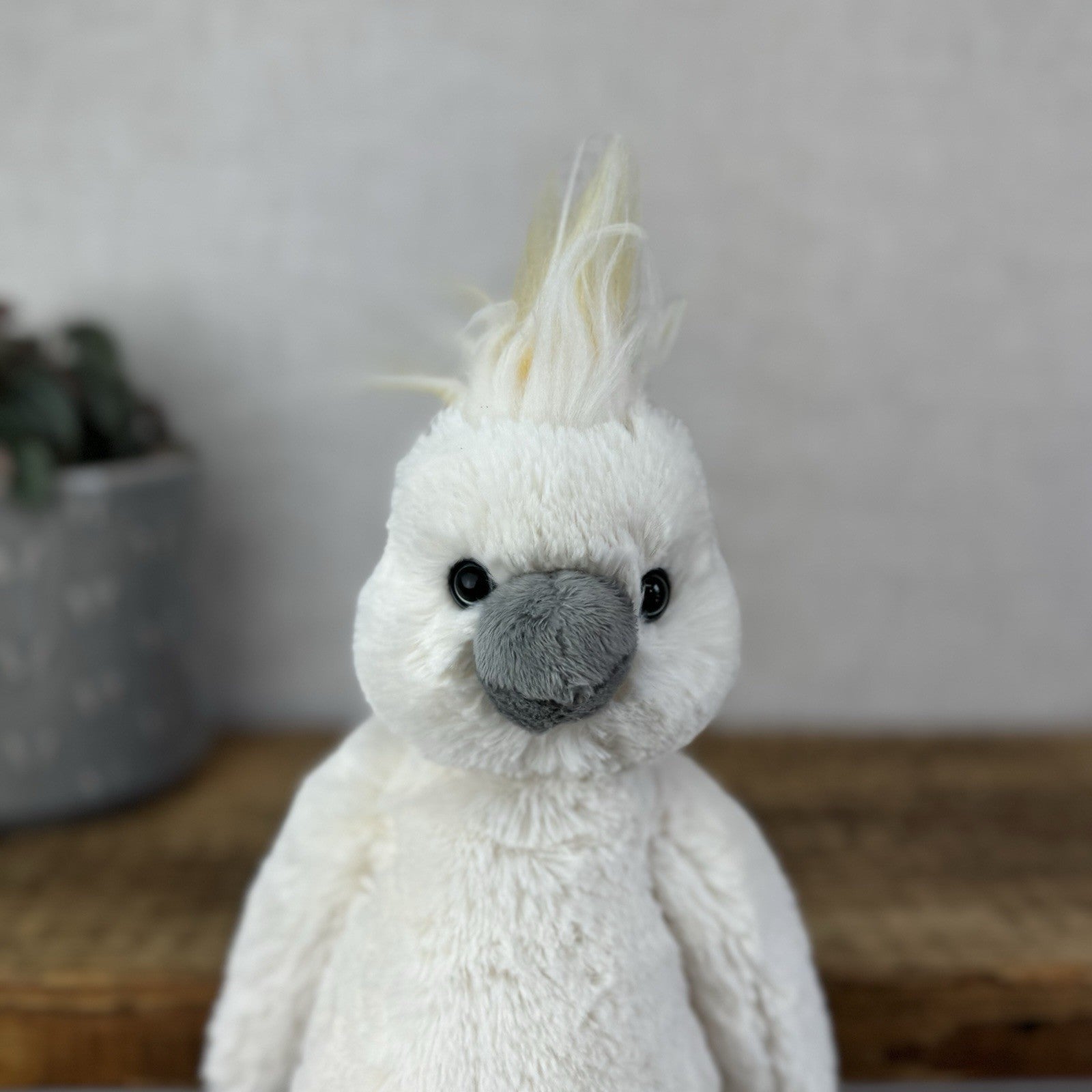 Jellycat Medium Bashful Cockatoo - White Medium Bird Rare Retired Beanbag Plush