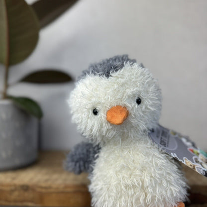 Jellycat Little Penguin - Fluffy Penguin Small Beanie Plush Retired 7"