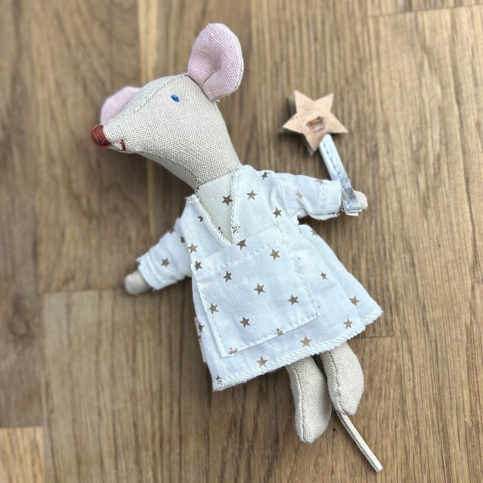 Maileg Tooth Fairy Mouse - Retired 2015 Winter - White Star Fiary 16-3789-00