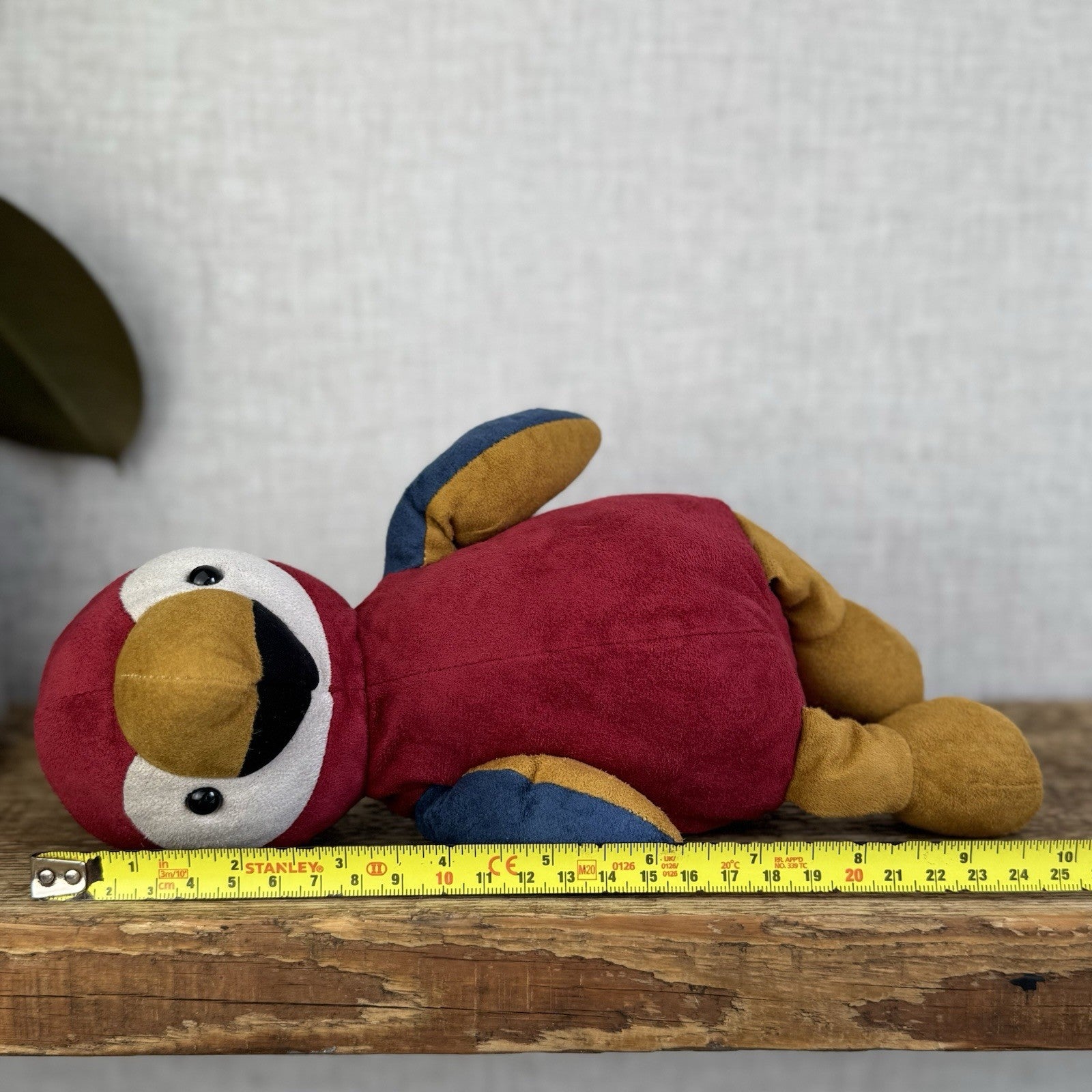 Jellycat Belby Parrot - Red/Blue Suede Parrot Wild Bird Beanie Retired Soft Toy 
