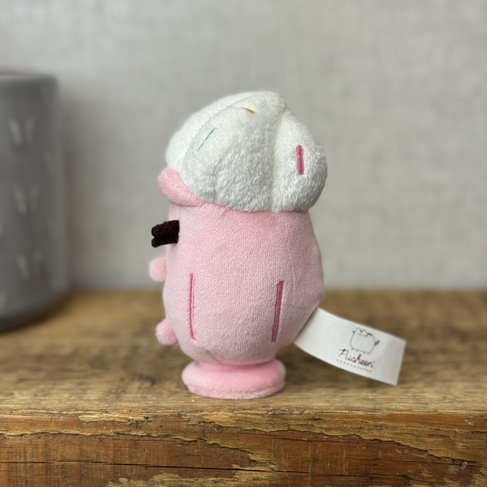 Gund Pusheen Cat - Mini Ice Cream Sundae Pink Collectible Minature Plush Rare 4"