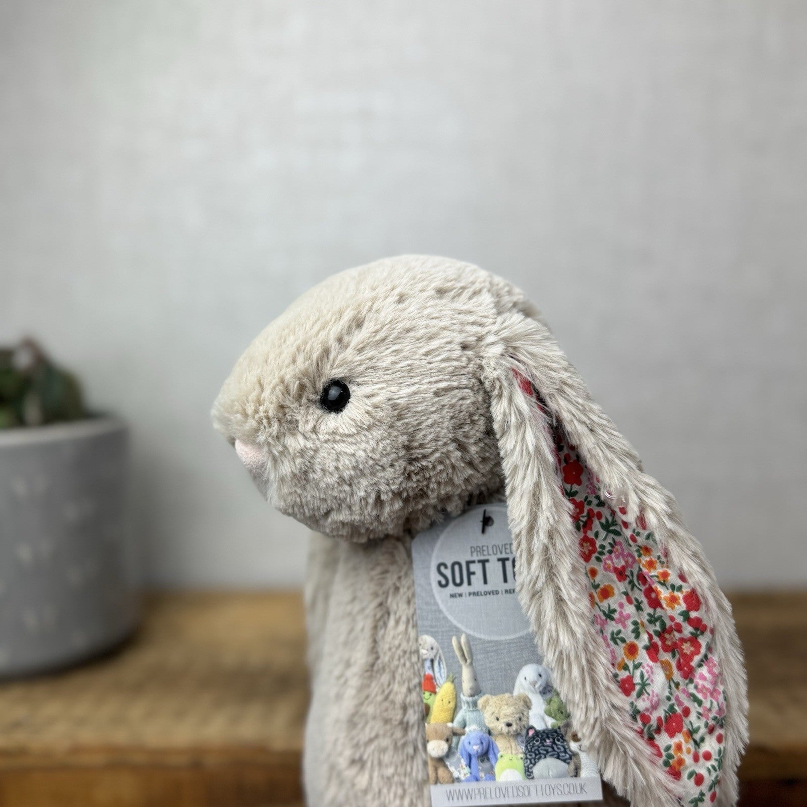 Jellycat Medium Bashful Beige Posy Blossom Bunny - Beige Bunny Floral 12”