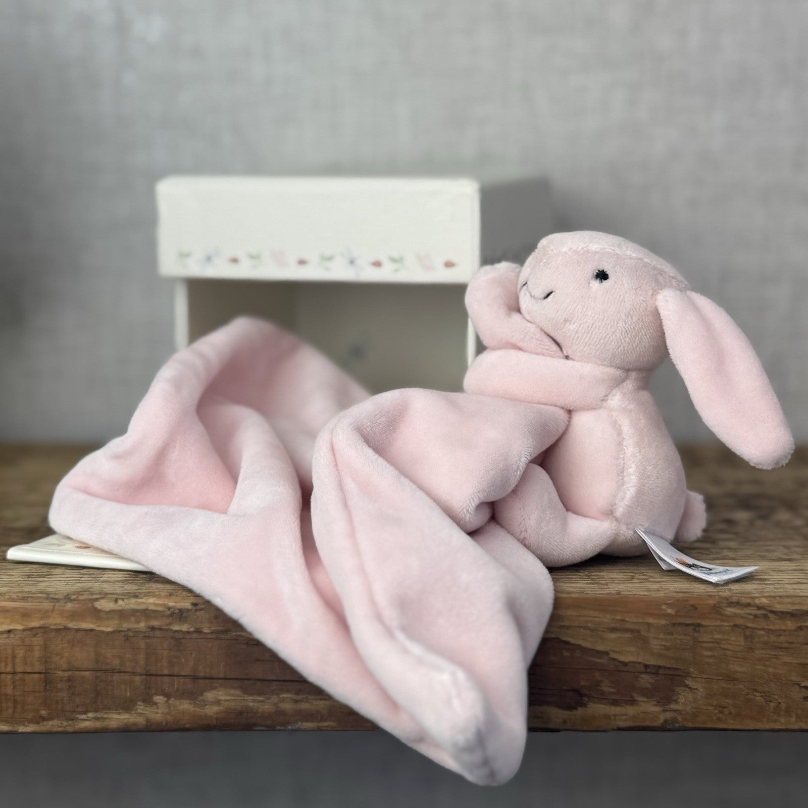 Jellycat - My First Soother Pink - Pink Bunny Velour Comforter New In Box