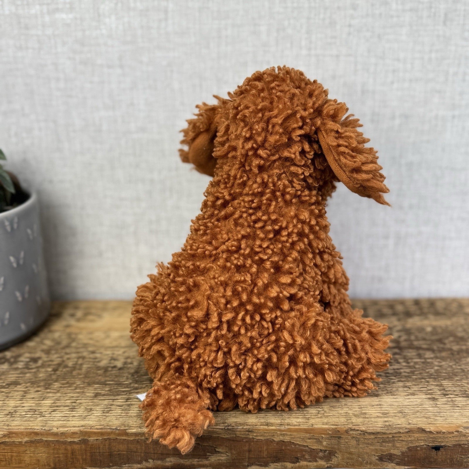 Jellycat Cooper Doodle Dog - Bronze Curly Haired Poodle Dog Beanie 10"