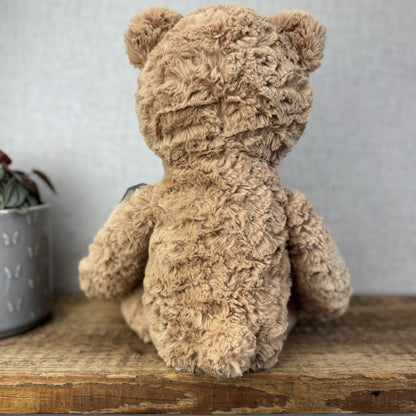 Jellycat Medium Bumbly Bear - Big Brown Retired Bear Soft Toy Beanie 18”
