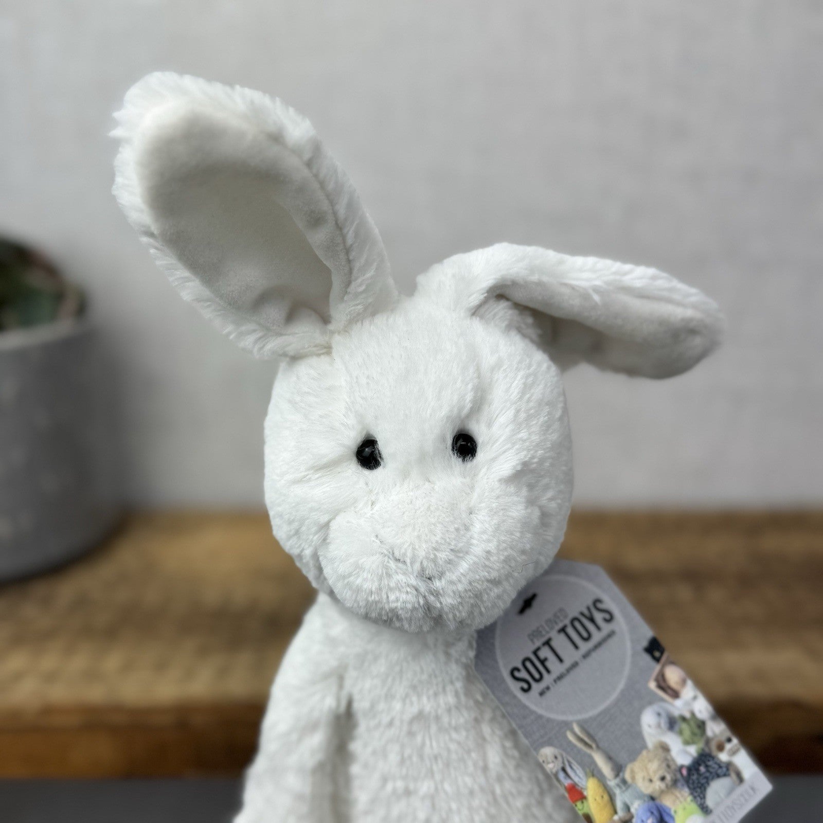 The Little White Company Beanie Bunny - Jellycat Collab White Slackajack Bunny