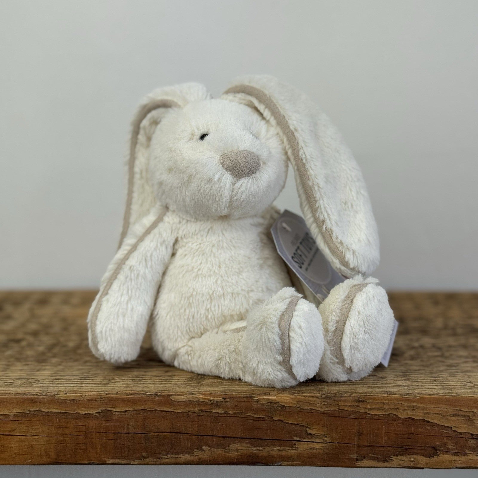 Jellycat Small Piper Bunny - White Retired Small Piped Bunny Rare NWOT 8"
