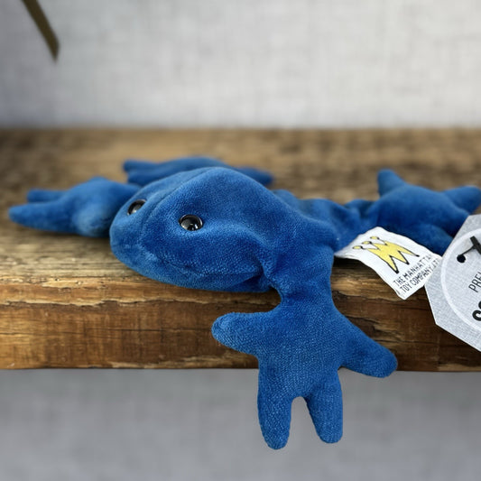 Manhattan Toy Flip Frog - Blue Frog Bean Bag Soft Toy Vintage Plush Tiny 4”