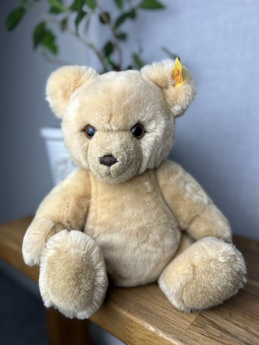 Steiff Petsy Blonde Bear 012280 - Medium Vintage 5 Way Jointed Steiff Bear Light