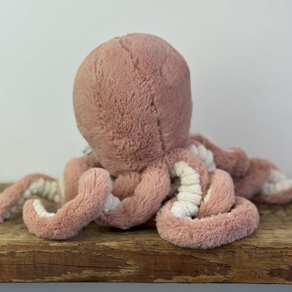 Jellycat Little Odelle Octopus - Pink Octopus Plush Retired Sea Creature 10”