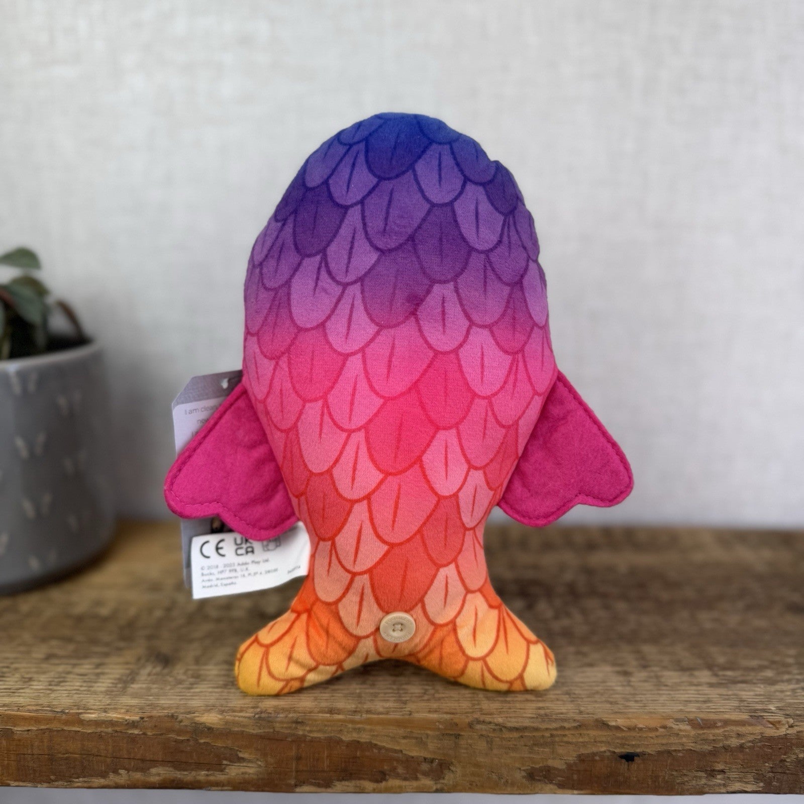 Fuggler Codfather - Pink/purple Fish Funny Ugly Soft Toy Retired Rare NWOT