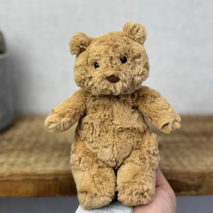 Jellycat Tiny Bartholemew Bear - Tiny Bear Jellycat Beanie Light Brown 7"